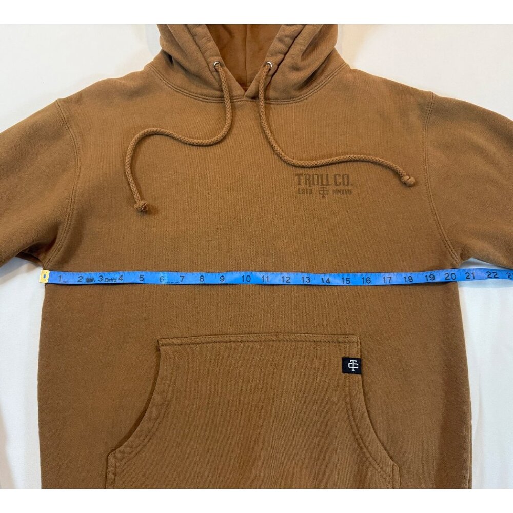 Troll Co Hoodie Brown Pay Me for My Experience Graphic Pullover Men's S Caramel - Picture 8 of 11
